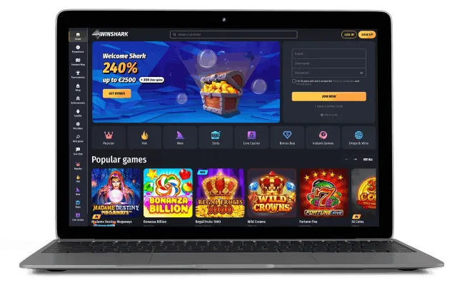 لتسجيل في كازينو WinShark