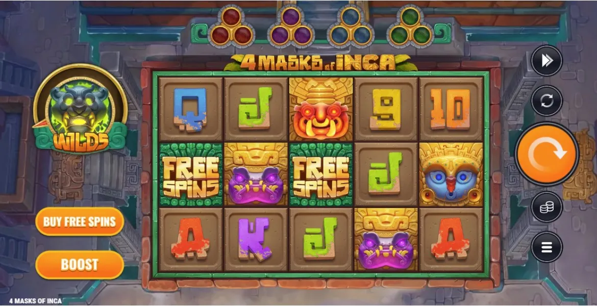 Play in 4 Masks of Inca for free now | CasinoArab