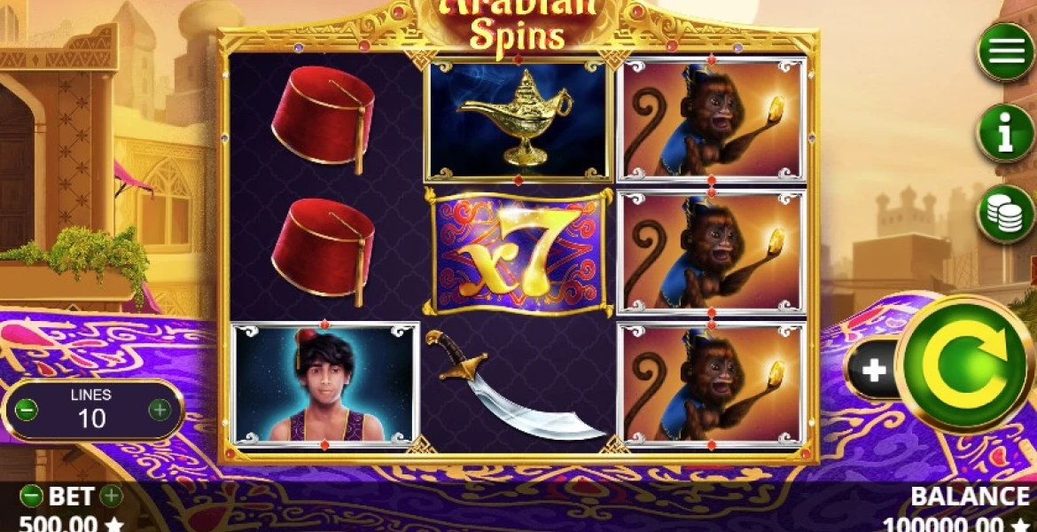 Play in Arabian Spins for free now | CasinoArab